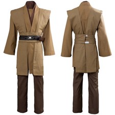 Revenge of the Sith Obi Kenobi Wan Cosplay Costume Jedi Suit Outfits Collar Tops