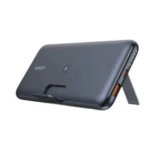 USB C Power Bank, 2 in 1 AUKEY Wireless Portable Charger 10000mAh with Foldable