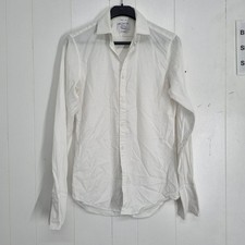 T.M. Lewin John Francomb Men's Long Sleeve Button-Up Dress Shirt Size 15 White