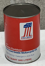 VINTAGE HARLEY DAVIDSON PRE-LUXE MOTORCYCLE OIL CAN 1 QT RED #1 Full