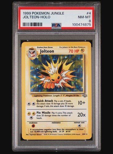Jolteon (Unlimited) graded PSA 8 for sale on eBay