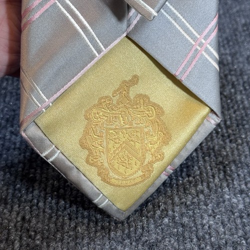 Donald J Trump Signature Collection Tie Silver Light Grey & Pink - Picture 6 of 7