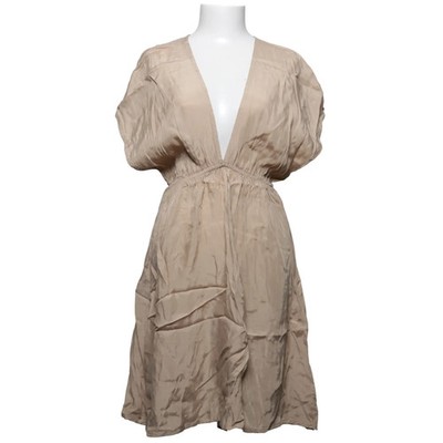 Sorbet Island, Kleid, Größe: ONE SIZE, Beige, Seide, Einfarbig, Damen #nKG