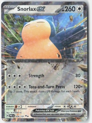 Snorlax ex 076/131 Holo Double Rare Prismatic Evolutions Pokemon Near Mint