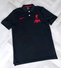 GENUINE  Liverpool Fc Nike Polo Shirt New/ medium / BLACK / AXA/ BRAND NEW. Lfc