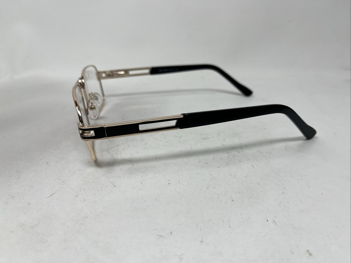 EIGHT TO EIGHTY EYEWEAR TWAN GOLD BLACK 57-18-145 FLEX HINGE