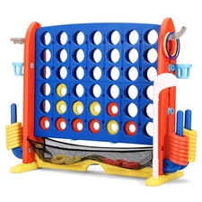 Kids & Adult Jumbo 4-to-Score 4 in a Row Giant Connect Game Set w/Ring Toss,Golf