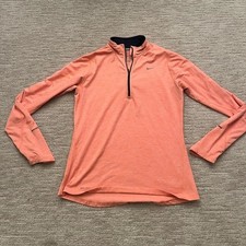 NIKE Dri-Fit Quarter Zip Pullover Super Soft Orange M