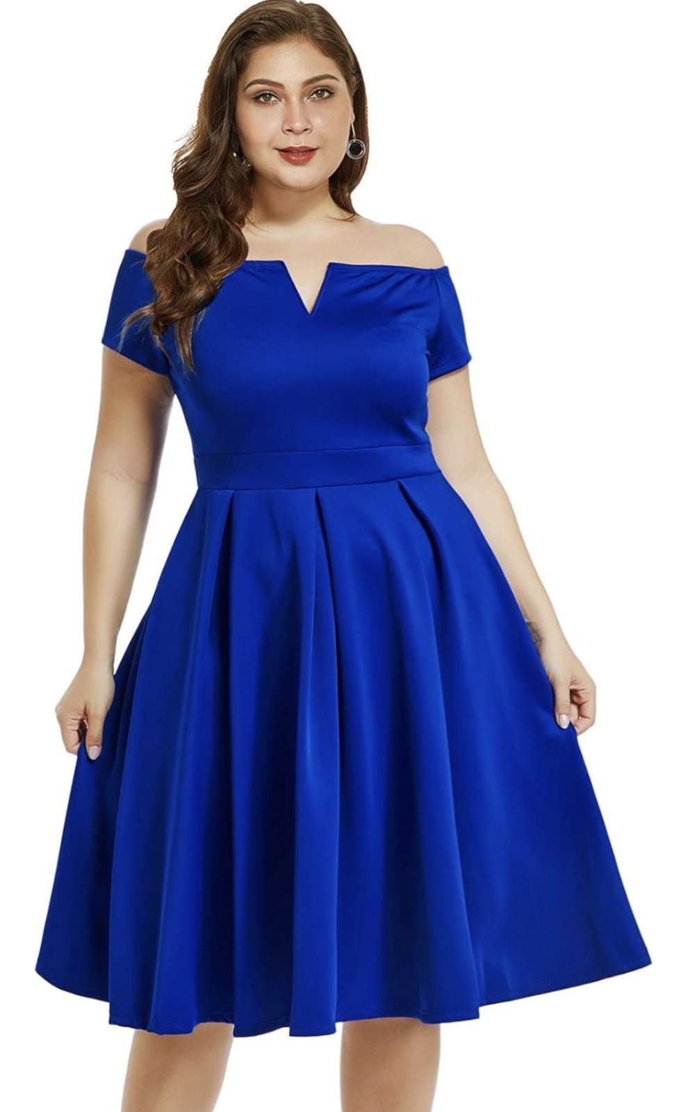Royal Blue Fit & Flare Dress – Elegant & Flattering 💙