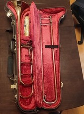 YAMAHA YSL-882 OR Tenor Trombone Gold Brass Used with Hard Case Mouthpiece