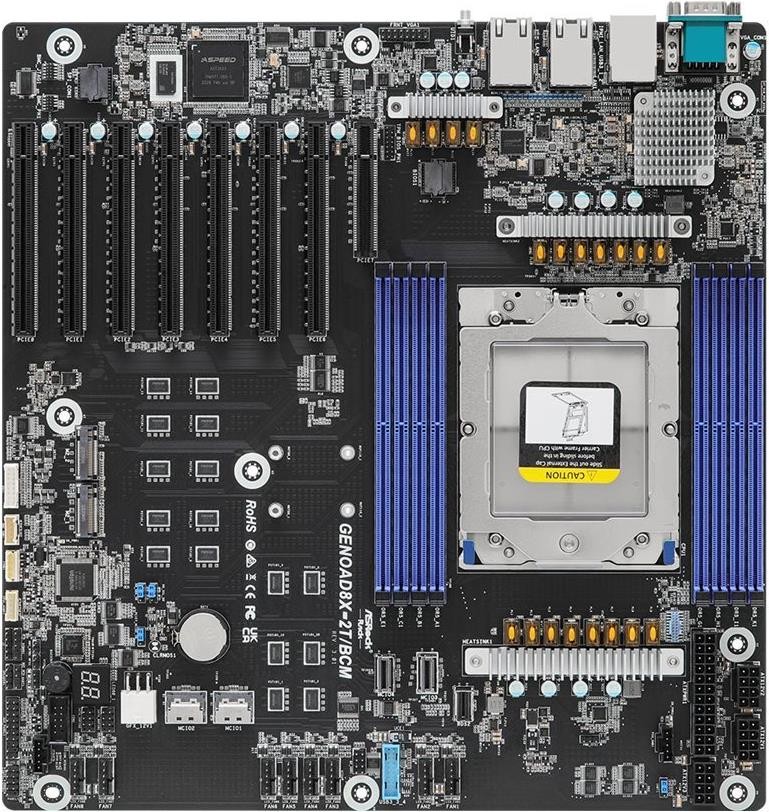 ASRock Rack GENOAD8X-2T/BCM - Motherboard - SSI EEB - LGA6096 Socket - USB 3,2 G