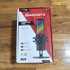 HyperX QuadCast 2 S RGB USB Microphone Black Tap-to-Mute Multifunction Controls