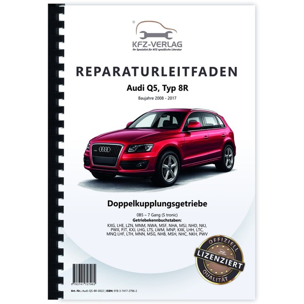 Audi Q5 Typ 8R 2008-2017 7 Gang Automatikgetriebe DSG DKG 0B5 Werkstatthandbuch-image
