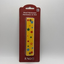 FAO Schwarz Wood Harmonica Music Instrument Ages 6