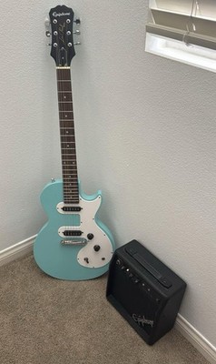 Epiphone Les Paul SL Electric Guitar Blue 6-String Solid Body w/ Amplifier
