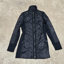 Athleta Jacket Womens XS Black Long Quilted I...