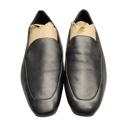 Vince Vero Cuoio Loafer Flats Womens US 6.5M Black Leather Comfort Slip On EUC