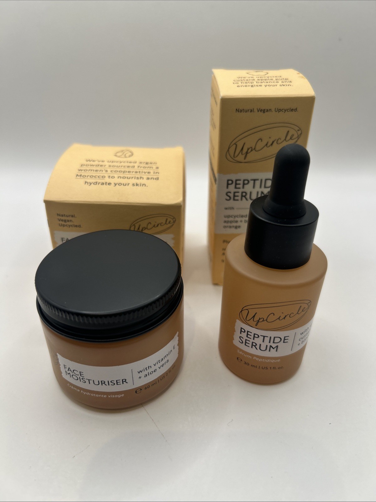 UpCircle Elasticity Boosting Duo – Peptide Serum and Face Moisturiser Duo