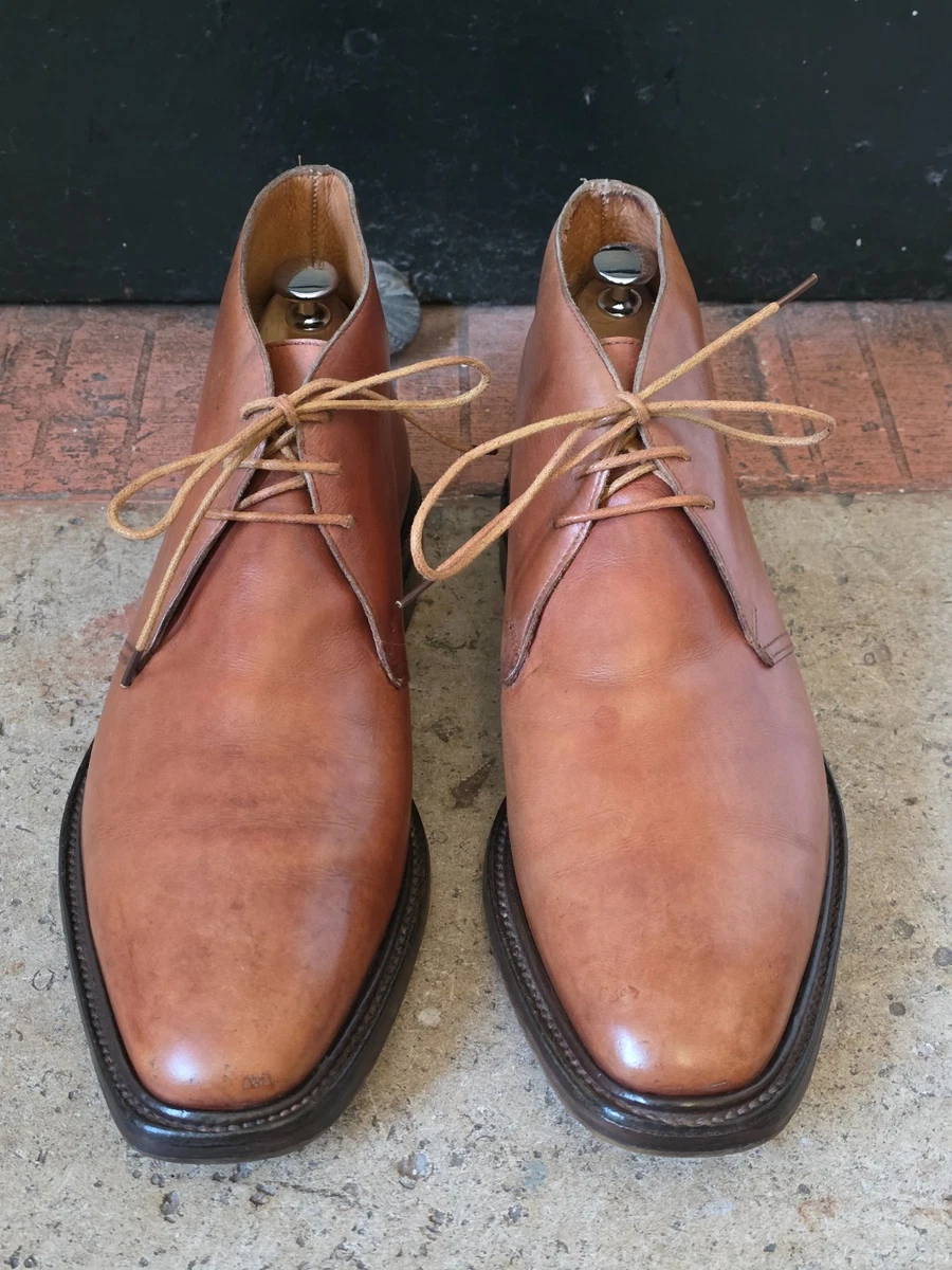Chaussures Chukka Boots Derby Fait Main Angleterre - Taille 46, Cuir, Neuf En Boîte