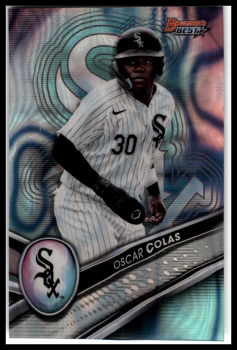 2022 Bowman's Best #TP-28 Oscar Colas Top Prospects Aqua Lava Refractor #/199