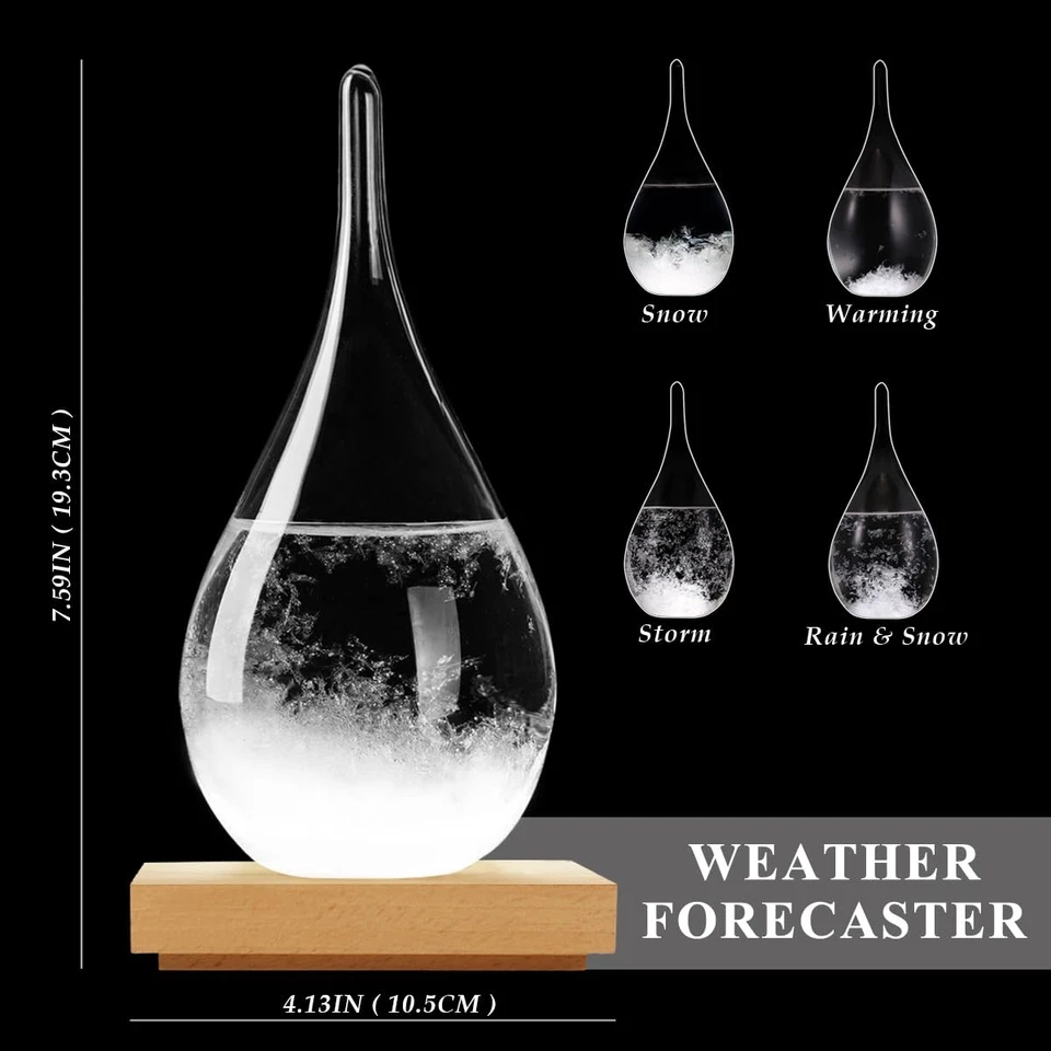 Sturmglas Wettervorhersage tropfenförmige Wettervorhersageflasche Heimbüro Sc... - Bild 2 von 4