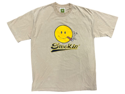 Project E Smokin Smiley Face Stoner Funny Skating Shirt Mens Size L