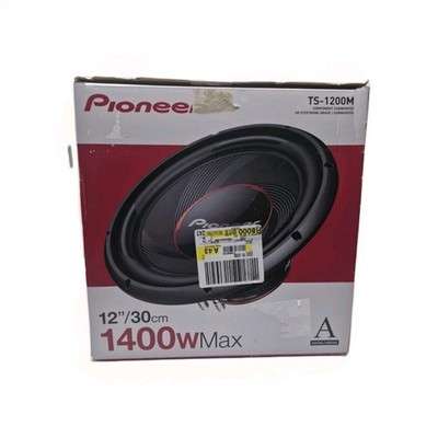 Pioneer TS-1200M 12'' Subwoofer 1400W Modern Black Composite Cone Component Bass