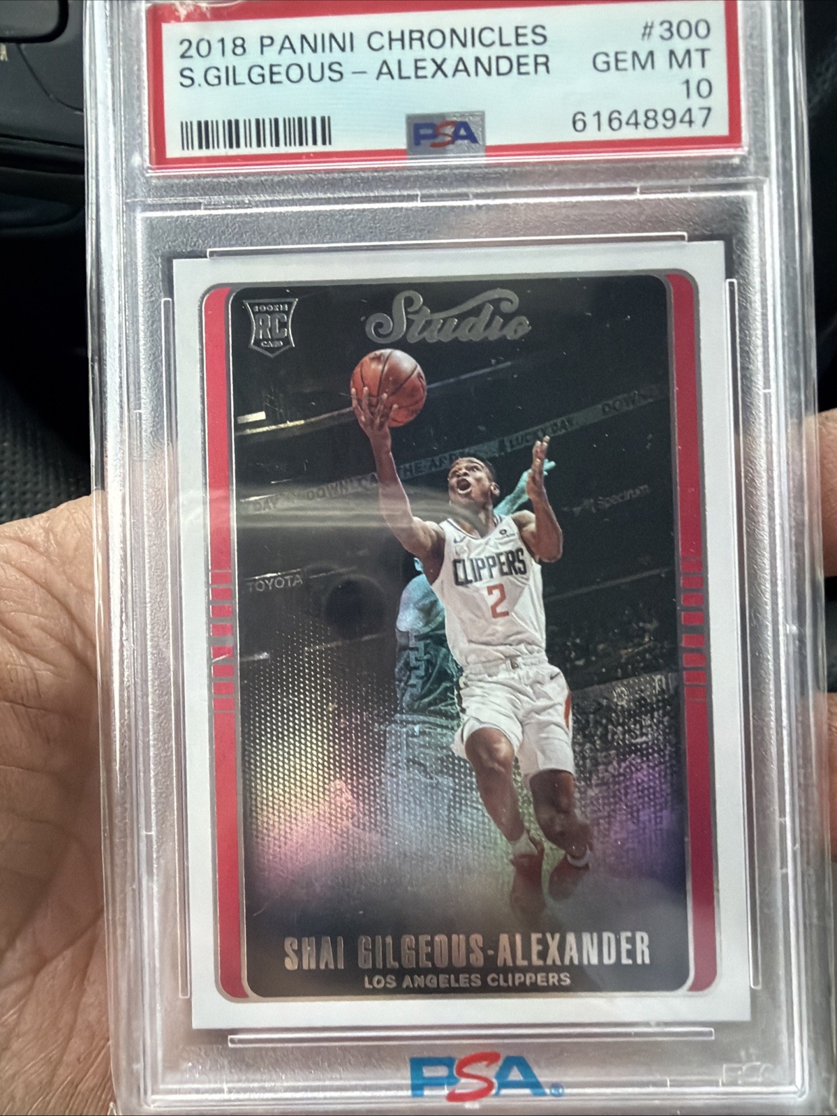 2018 PANINI CHRONICLES #300 SHAI GILGEOUS-ALEXANDER RC PSA 10