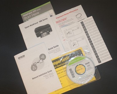 Epson WorkForce 600 Series OEM Printer Manual/Documentation and Software