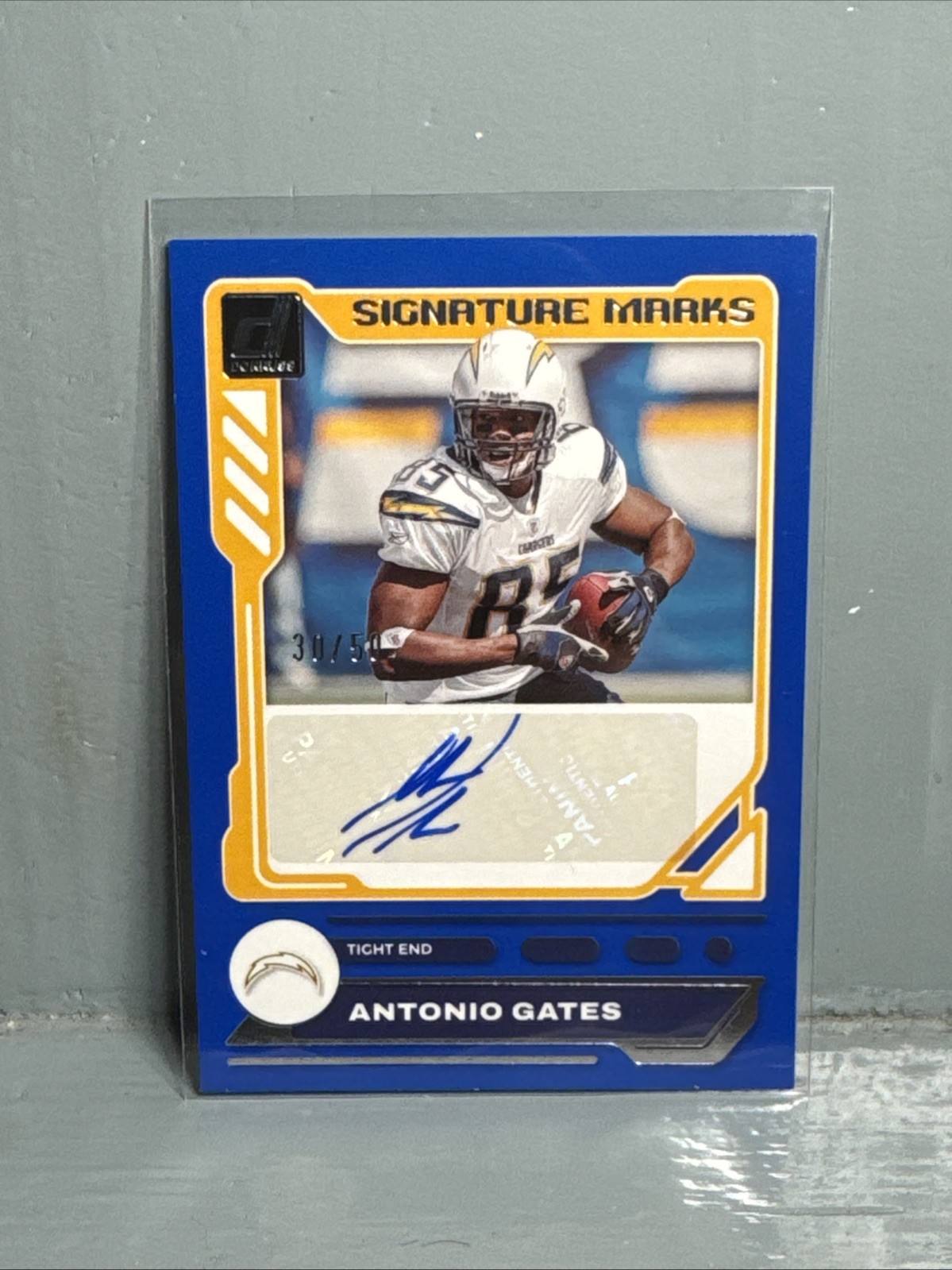2023 Panini Donruss - Signature Marks Antonio Gates #SM-AG Blue /50 (AU)
