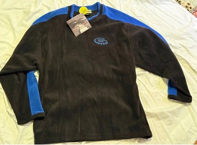North End Fleece Pullover Mens XXL Black Blue New Clinton Presidential Center