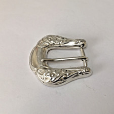 Sterling Silver Southwestern Raised Filigree Monogram Belt Buckle 15.6g SS66 