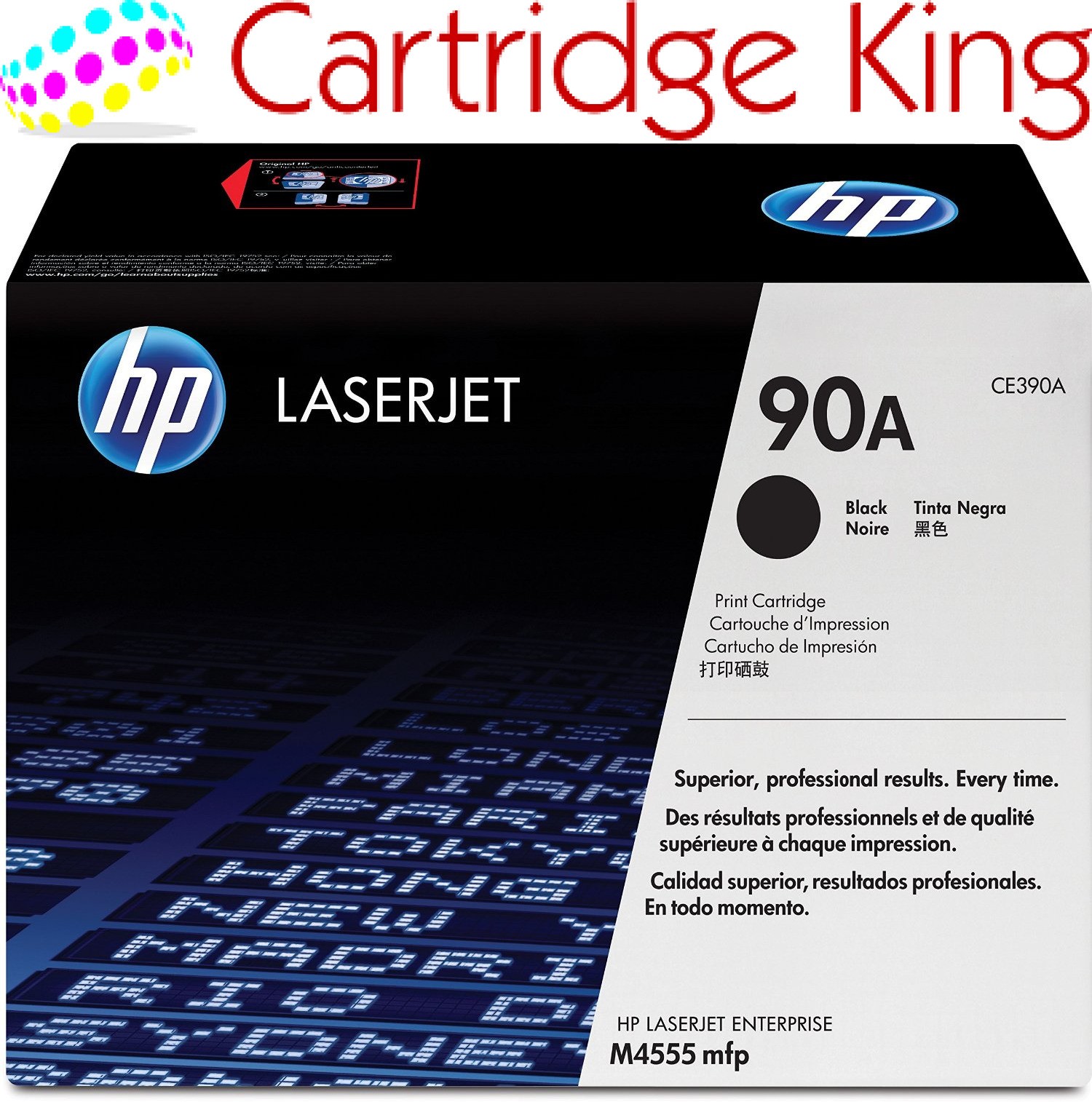 HP 90A Black Original LaserJet Toner Cartridge - CE390A