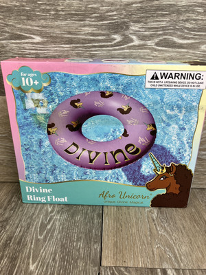 Afro Unicorn Divine Ring Float Swimming Pool Float