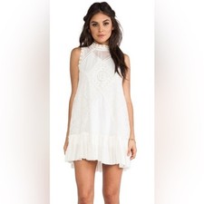 FREE PEOPLE Angel Lace Dress in IvoryWomen's Size Small
