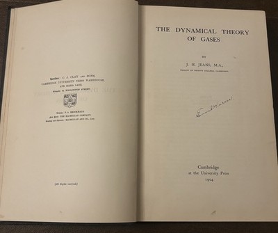 The Dynamical Theory Of Gases - J. H. Jeans - 1904 - First Edition