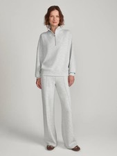 Varley The Wide Leg Pant 30" in Light Grey Marl, Size Small