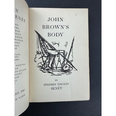 John Browns Body Stephen Vincent Benet 1928 First Edition