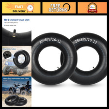 25x8/9/10-12 Butyl Inner Tubes with TR6 Valve Stem - Durable 2 Pack for ATVs, UT