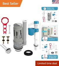 Water-Saving Toilet Tank Replacement Kit with Dual Flush Valve  ABS Components