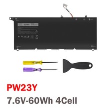 Battery PW23Y For Dell Dell XPS 13 9360 13-9360-D1605G Series RNP72 0TP1GT 60Wh