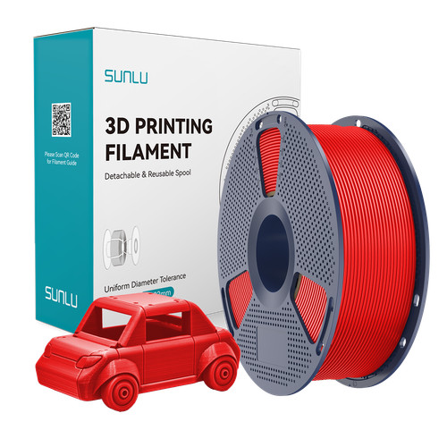 SUNLU 5KG PETG Filament 1.75mm toughness Neatly Wound Filaments 1KG Spool Red