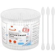HOMEFOX XL Thick Cotton Swabs Pointed Precision - 250 Count Extra Large - Poi...