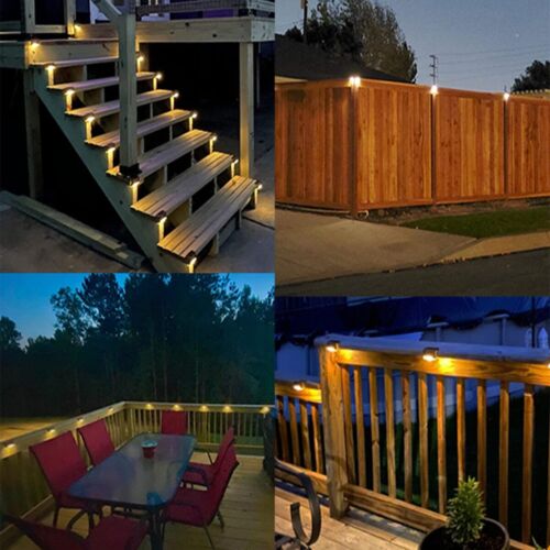 LED Solar Fence Light Outdoor Garden Stair Wall Lamps Path Decor Lamp Waterproof - Picture 10 of 22
