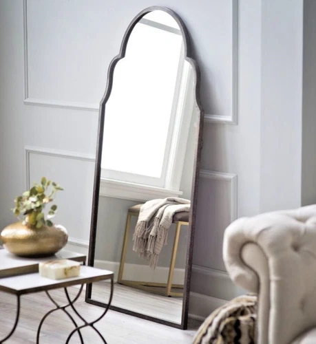 Brayden Tall Arched Mirror Hand Forged Metal Wall Mirror 60" ~ Uttermost 12905 - Picture 2 of 11