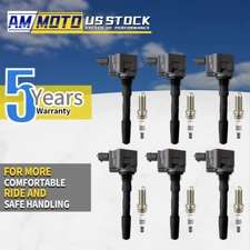 6 Ignition Coil + Spark Plug For 3.0L Maserati Ghibli Quattroporte 14-20 288233