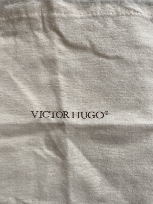 VICTOR HUGO  shoe/purse drawstring cover / dust bag / travel 14 x 11.  EUC
