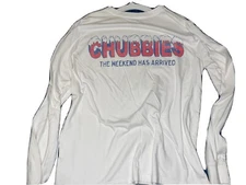 Chubbies Shirt Mens Large White Polar Bear Casual Long Sleeve