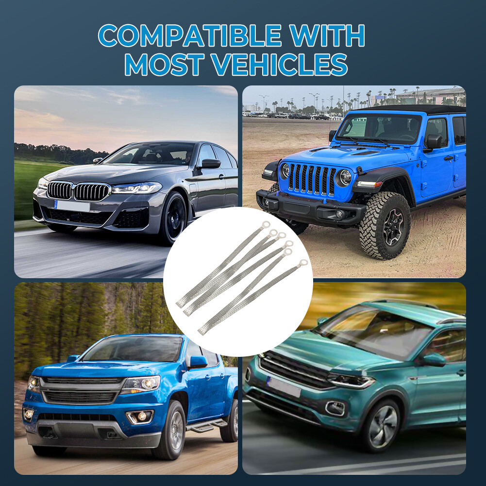 Automotive Grounding Strap 24" Braided Ground Straps (1/2" Ring To 1/2" Ring) - 3-Pack | Made In USA Ground Strap Automotive - Foto 2