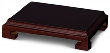 US Seller - 6 x 4.5 Inch Dark Brown Wooden Rectangular Chinese Stand